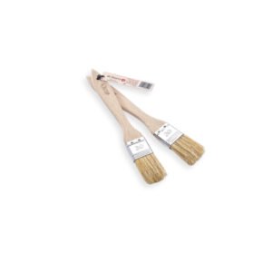 2 PINCEIS DE CERDA NATURAL COM CABO DE MADEIRA - LARGURA DE 3 CM